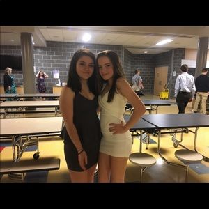 White mini bodycon dress